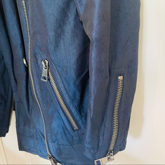 Burberry Brit Navy Blue Double Breasted Trench Coat - Picture 7 of 10